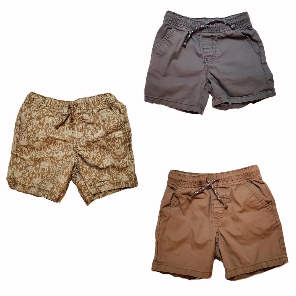 Cat & Jack Shorts - 2T - Gray / Tan / Patterned